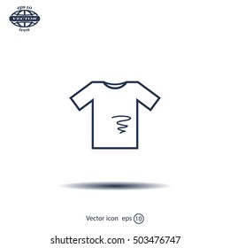 dirty shirt vector icon