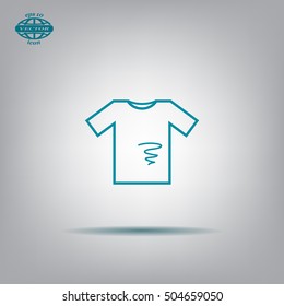 dirty shirt vector icon