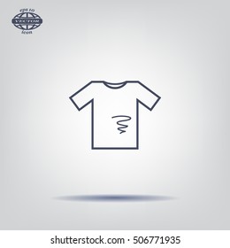 dirty shirt vector icon