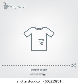 dirty shirt vector icon