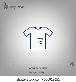 dirty shirt vector icon