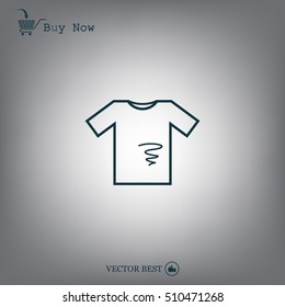 dirty shirt vector icon