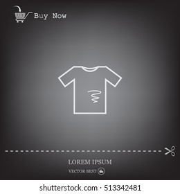 dirty shirt vector icon