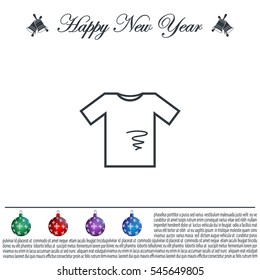 dirty shirt vector icon