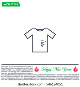 dirty shirt vector icon