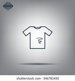 dirty shirt vector icon