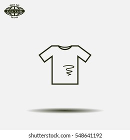dirty shirt vector icon