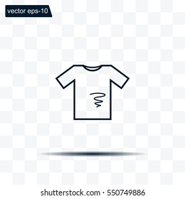 dirty shirt vector icon