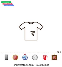 dirty shirt vector icon