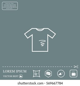 dirty shirt vector icon