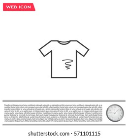 dirty shirt vector icon