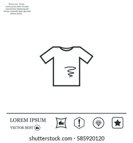 dirty shirt vector icon