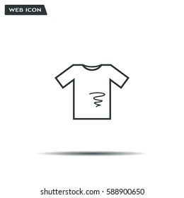 dirty shirt vector icon