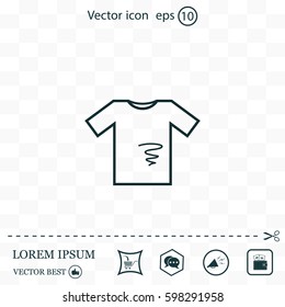 dirty shirt vector icon