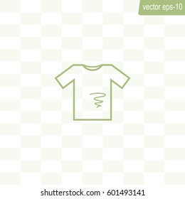 dirty shirt vector icon