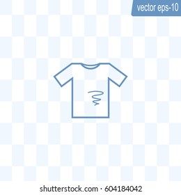 dirty shirt vector icon