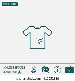 dirty shirt vector icon