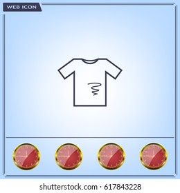 dirty shirt vector icon