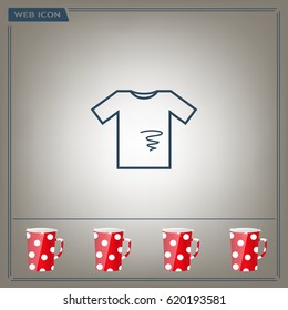 dirty shirt vector icon