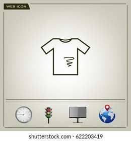 dirty shirt vector icon