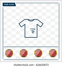 dirty shirt vector icon