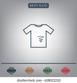 dirty shirt vector icon