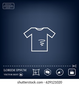 dirty shirt vector icon