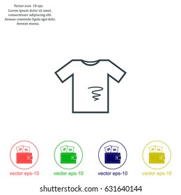 dirty shirt vector icon