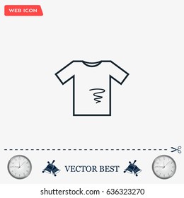 dirty shirt vector icon