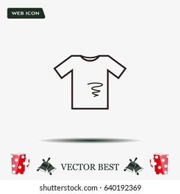 dirty shirt vector icon