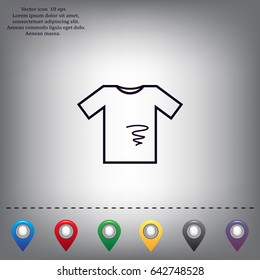 dirty shirt vector icon