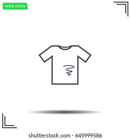 dirty shirt vector icon