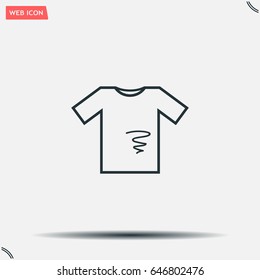 dirty shirt vector icon