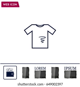 dirty shirt vector icon