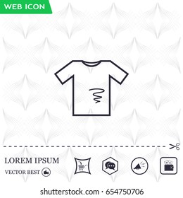 dirty shirt vector icon