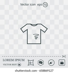 dirty shirt vector icon