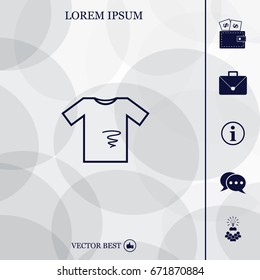 dirty shirt vector icon
