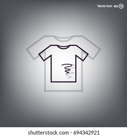dirty shirt vector icon