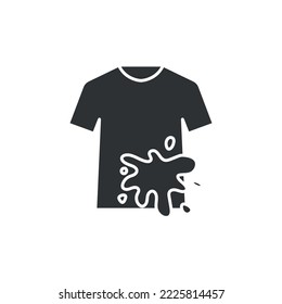 dirty shirt vector icon laundry and washing icon