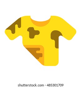 Dirty shirt vector illustration.