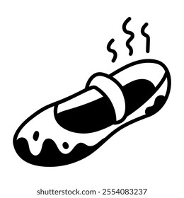 Dirty shoe icon in hand drawn style 
