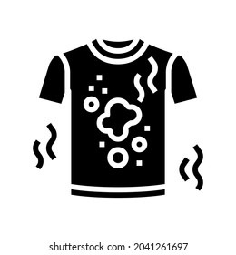 Dirty Smelling Tshirt Glyph Icon Vector Stock Vector (Royalty Free ...