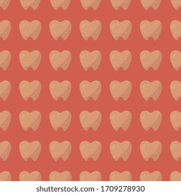 Dirty smokers teeth, illustration, vector on white background