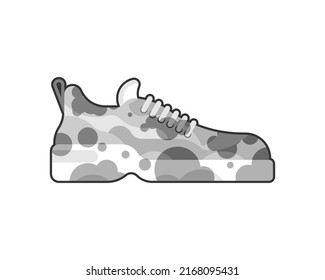 Dirty sneakers. messy filthy shoes. Vector illustration