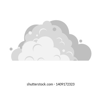 Dirty Snowdrift Isolated. Gray Pile of snow. Vector illustration
