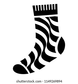 Dirty sock icon. Simple illustration of dirty sock vector icon for web design isolated on white background