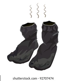 Dirty socks with a smell