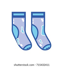 dirty socks style design icon