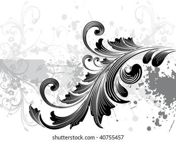 dirty spot background with floral pattern, creative pattern