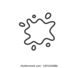 Schmutziges Punktzeilensymbol. Wäscheservice. Kleidung Schmutz-Symbol. Qualitätsdesign. Schmutziges Punktsymbol im linearen Stil. Bearbeitbarer Strich. Vektorgrafik